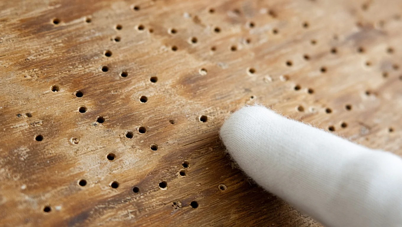 Fori nel legno: come capire se i tarli sono ancora attivi